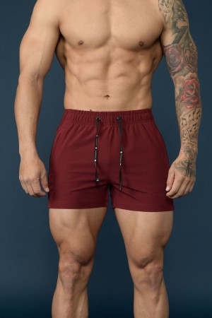 Young LA 101 Bodybuilding Short Shorts Bordeaux | VRGSZ1729