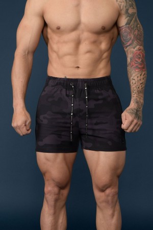 Young LA 101 Bodybuilding Short Shorts Zwart | BHPZS5390