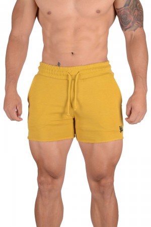 Young LA 102 Bodybuilding French Terry Shorts Geel | XPUDZ1947