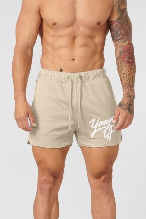 Young LA 104 Legacy Shorts Beige | GAELU4687