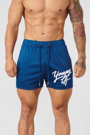 Young LA 104 Legacy Shorts Blauw | NZMKO4650