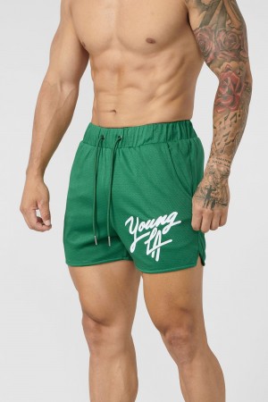 Young LA 104 Legacy Shorts Groen | YGHPW1654