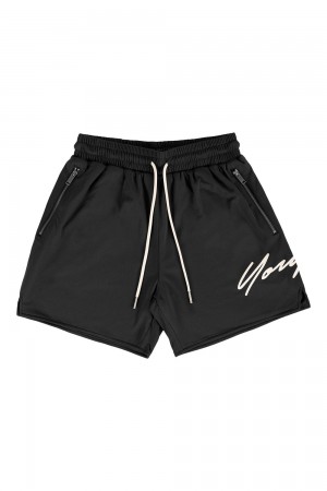 Young LA 115 Signature Shorts Zwart | PGXJO6475