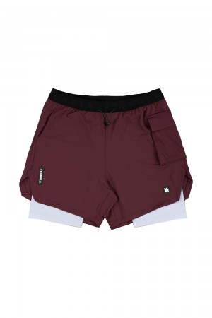 Young LA 121 Performance Line Compression Shorts Bordeaux | UPDLN4752