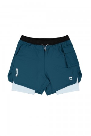 Young LA 121 Performance Line Compression Shorts Teal | SUVBK7192