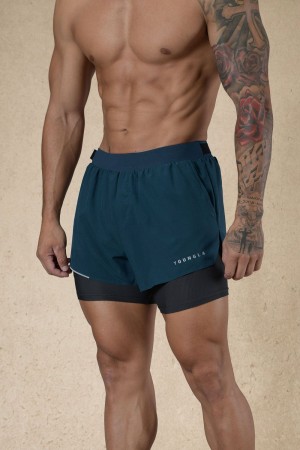 Young LA 124 - 6am Compression Shorts Teal | SRUMN8750