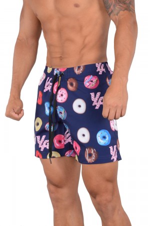 Young LA 128 Abstract Swim Shorts '22 Donkerblauw | HYPDM3810