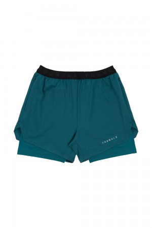 Young LA 129 Trilogy Compression Shorts Teal | PVTHF4802