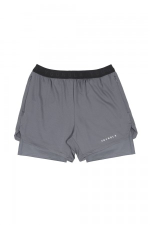 Young LA 129 Trilogy Compression Shorts Grijs | SALOG0794