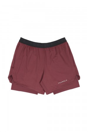 Young LA 129 Trilogy Compression Shorts Bordeaux | GJFKQ0297