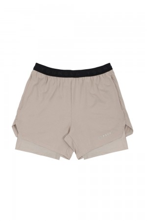 Young LA 129 Trilogy Compression Shorts Beige | KPTUN3852