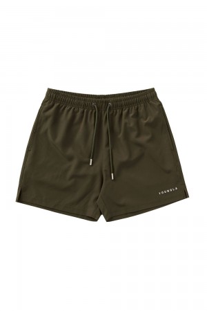 Young LA 140 Frooty Swim Shorts Olijfgroen | EVUTW1327