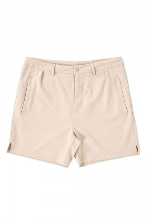 Young LA 145 Casual Chino Shorts Beige | IKCPZ5736