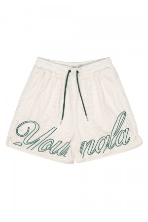 Young LA 155 Championship Shorts Wit Groen | IUNMB1874