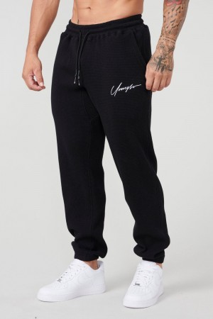 Young LA 207 Cozy Thermal Joggers Zwart | AWVNB9765