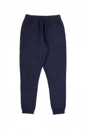 Young LA 245 Autograph Joggers Donkerblauw | FJQRA4752