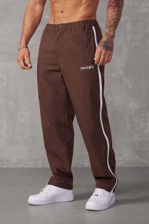 Young LA 246 - Side Zipper Joggers Bruin | QHFWM4890