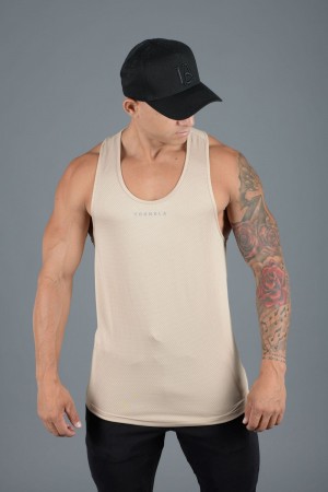 Young LA 305 Performance Line Tank Tops Beige | RSODB1084