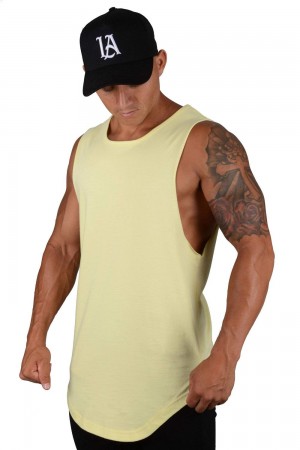 Young LA 308 Muscle Tanks Geel | QLAWM3908