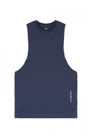 Young LA 317 Delt Tanks Donkerblauw | VJRWM9675