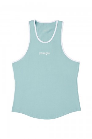 Young LA 319 - Pristine Tank Tops Aqua | YBIDP6104