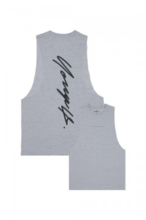 Young LA 323 Autograph Delt Tanks Grijs | QIOWT0874