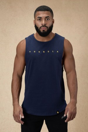 Young LA 332 Infinity Muscle Tanks Donkerblauw | LHNTU5864