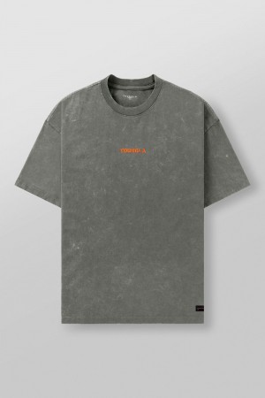 Young LA 4014 - Orange Emblem Tees Lichtolijfgroen | XZYLF4619