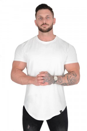 Young LA 402 Perfect Tee - Scallop Bottom Wit | UMPIC6014