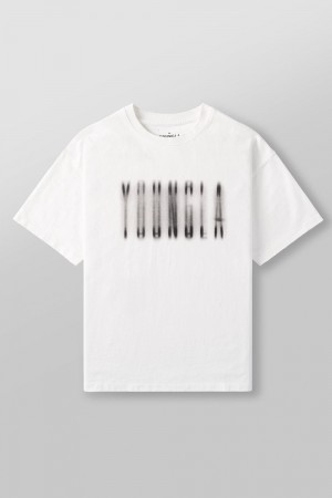 Young LA 4075 - Blurry Heavyweight Tee Wit | AICLW8129