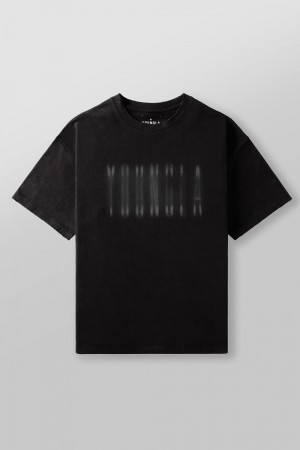 Young LA 4075 - Blurry Heavyweight Tee Zwart | RFIWC0736