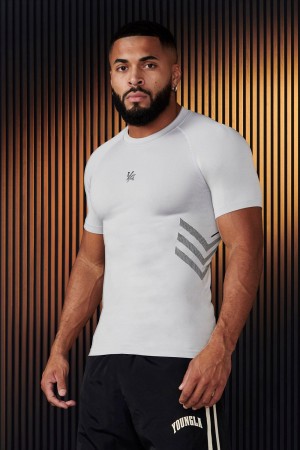 Young LA 425 - Iron Compression Tees Wit | LDKBC2691