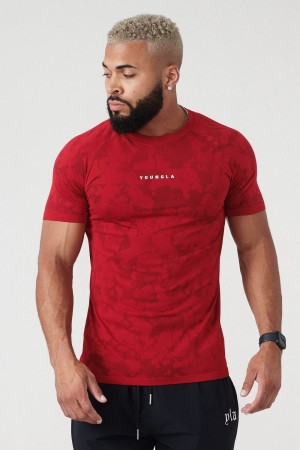 Young LA 437 Digital Compression Tees Rood | OFJBY0432