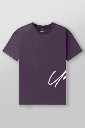 Young LA 462 - Side Signature Tees Paars | SFJCN1289