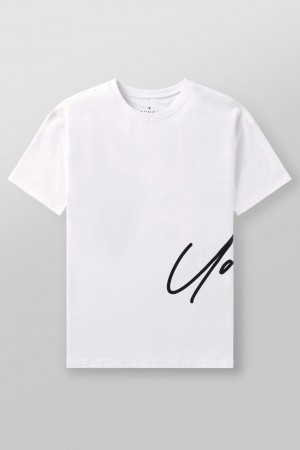 Young LA 462 - Side Signature Tees Wit | LKCDS9731