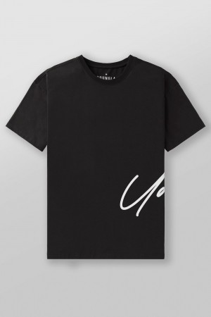 Young LA 462 - Side Signature Tees Zwart | EONHG0825