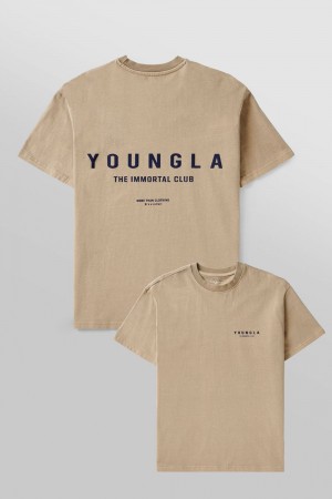 Young LA 473 - Immortal Club Tees Beige | LCXUQ1502