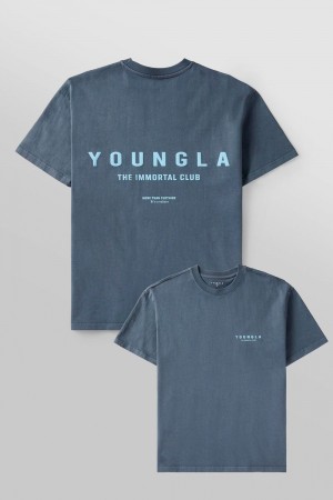 Young LA 473 - Immortal Club Tees Blauw | HQURN3490