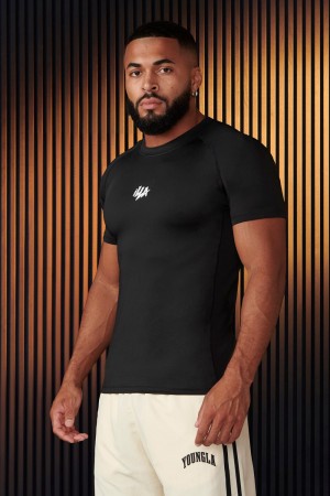 Young LA 474 - Speed Compression Tees Zwart | HTOMW4790