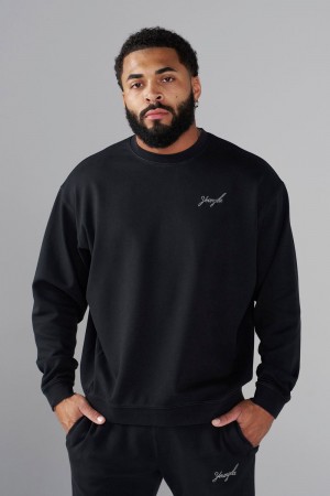 Young LA 5004 - Cloud Comfort Set - Crewneck Zwart | TLZDN4751