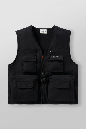 Young LA 502 - Utility Cargo Vest Zwart | XFBCL6753