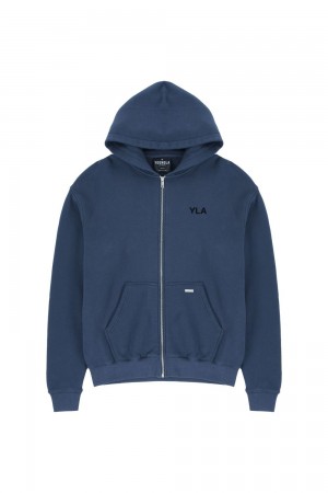 Young LA 515 Monarch Zip-Up Hoodie Blauw | EBWJK2970