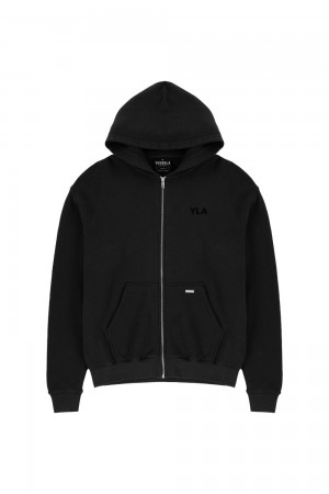 Young LA 515 Monarch Zip-Up Hoodie Zwart | JKHEV1970