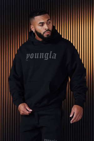 Young LA 566 - Cloud 9 Hoodies Zwart | HGNFA8461