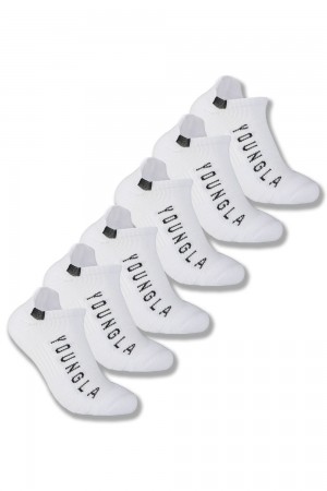 Young LA 710 Performance Ankle Socks 3-Pack Wit | SVERA3406