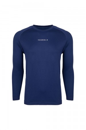 Young LA 823 New Gen Compression Longsleeves Donkerblauw | JWRCK5729