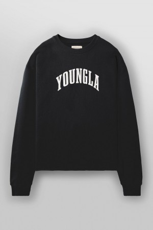 Young LA 826 - Uni Crewneck Zwart | FEXUT7491