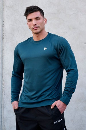 Young LA 835 - Fittech Longsleeves Teal | QUMXE3786