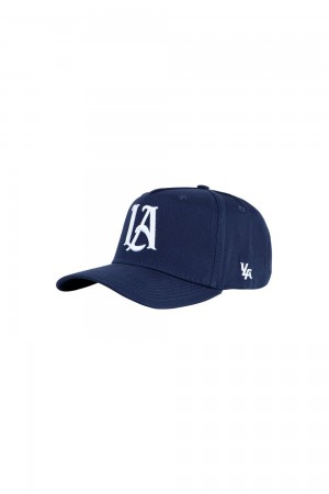 Young LA 920 A-Frame La Snapback Hat 2.0 Donkerblauw | EYHAI8719