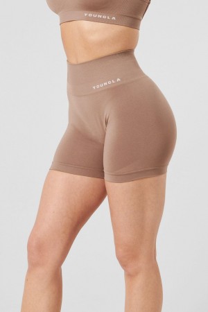 Young LA W120 - Core Seamless Shorts Khaki | XCJZH9421